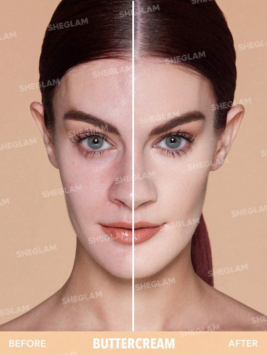 SHEGLAM Skin-Focus High Coverage Powder بودرة أساس كريمة الزبدة