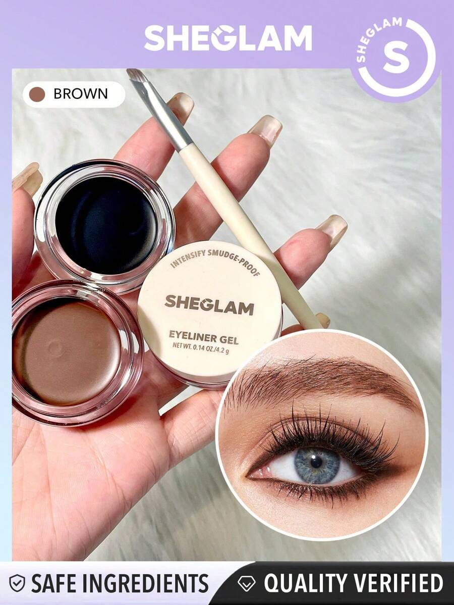 SHEGLAM محدد عيون جل مكثف - بني