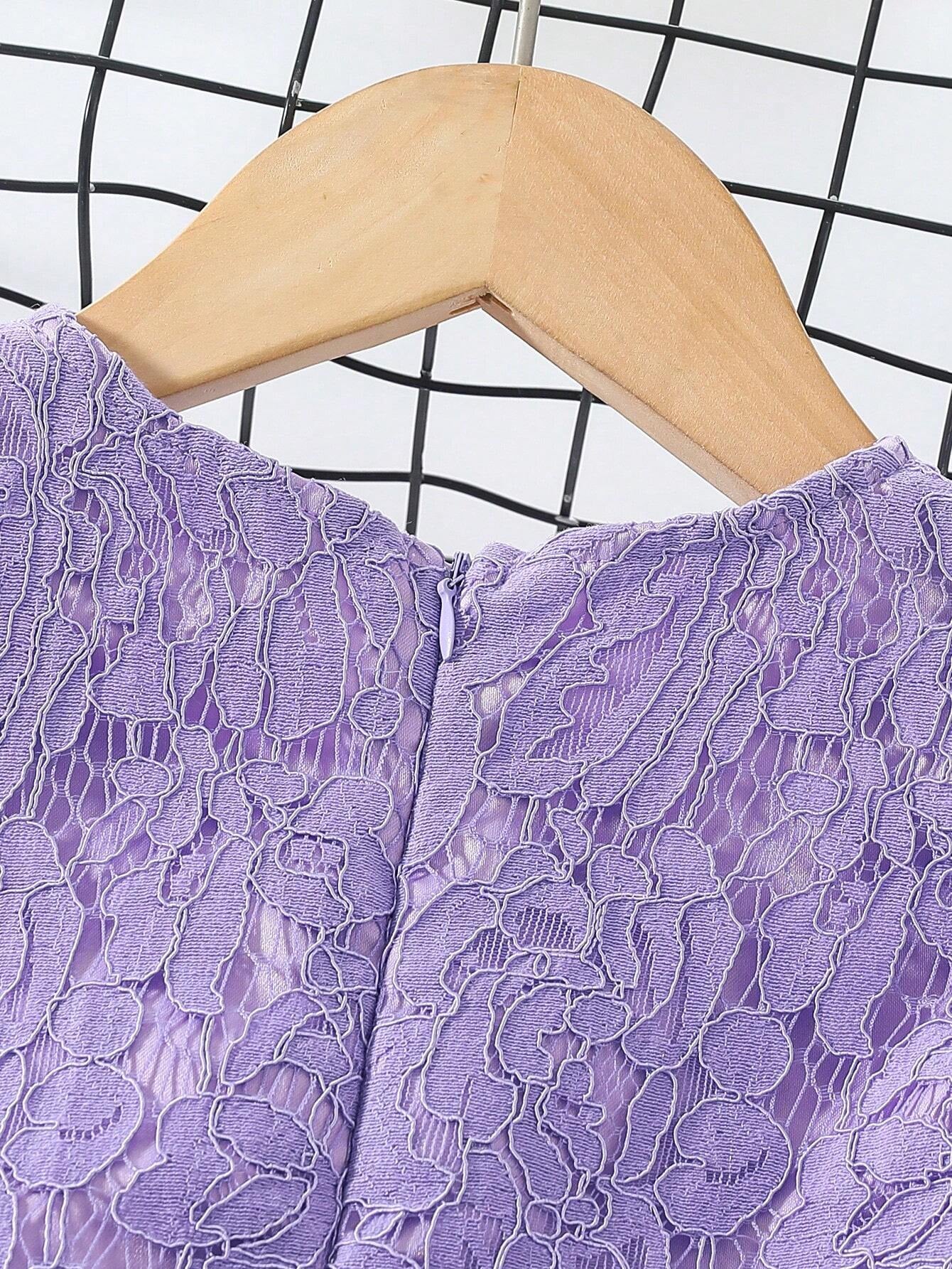 Young Girl Gorgeous Butterfly Bow Decoration Patchwork Lace Tulle Dress