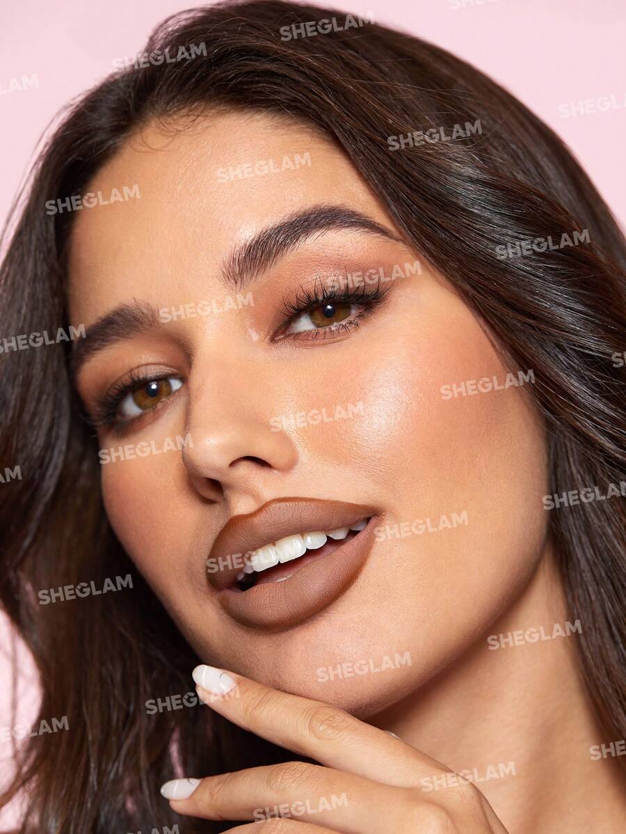 SHEGLAM Warm Nutmeg أحمر شفاه ومحدد شفاه مزدوج الطرف