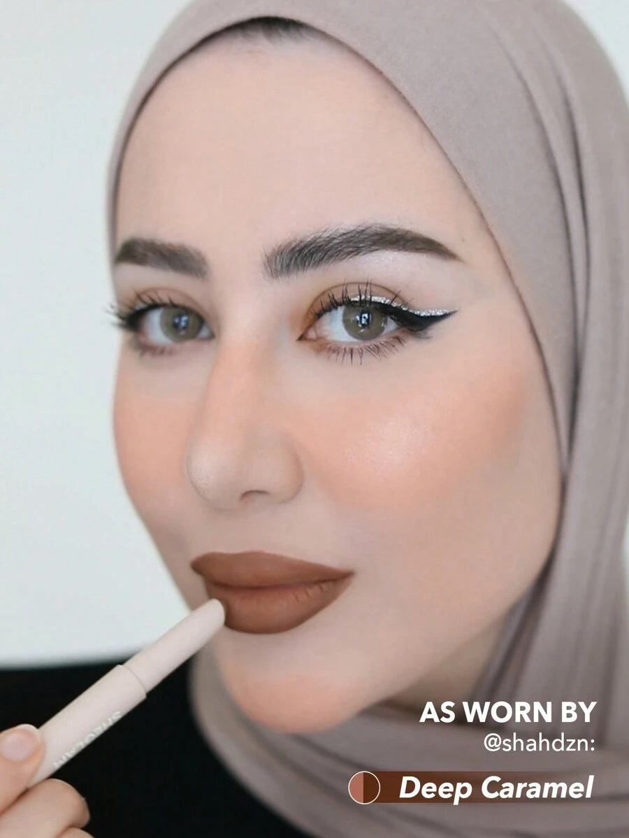 SHEGLAM Warm Nutmeg أحمر شفاه ومحدد شفاه مزدوج الطرف