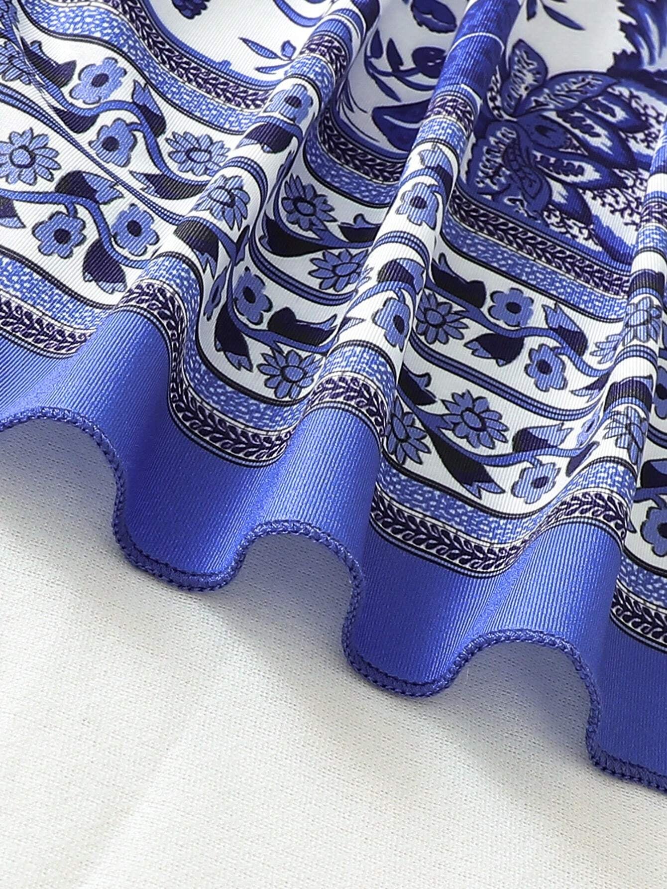 Girls' Digital Print Spaghetti Strap Dress
