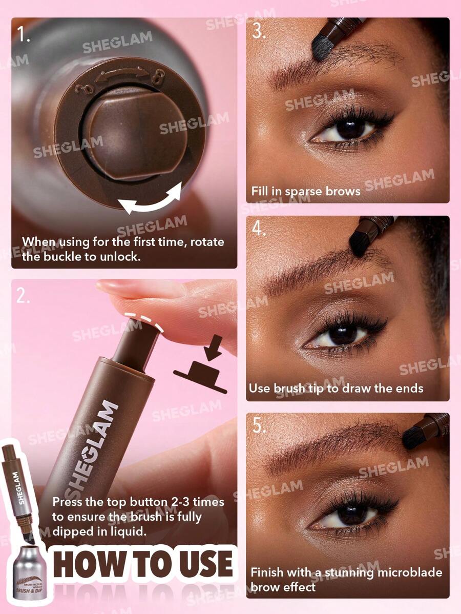 SHEGLAM Brow-Fection Espresso فرشاة وقلم حواجب
