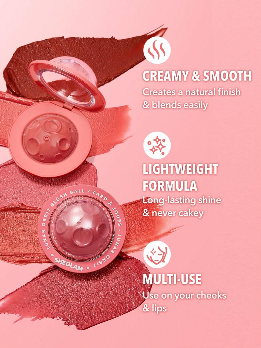 SHEGLAM أحمر الخدود Lunar Orbit Blush Ball-Adorn عيد الميلاد شتاء عيد الشكر