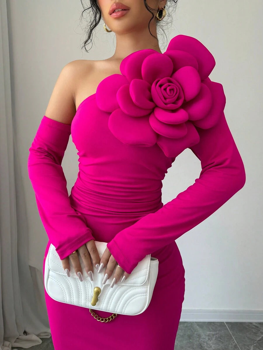 SHEIN Raffinéa فستان روز أنيق مطوي