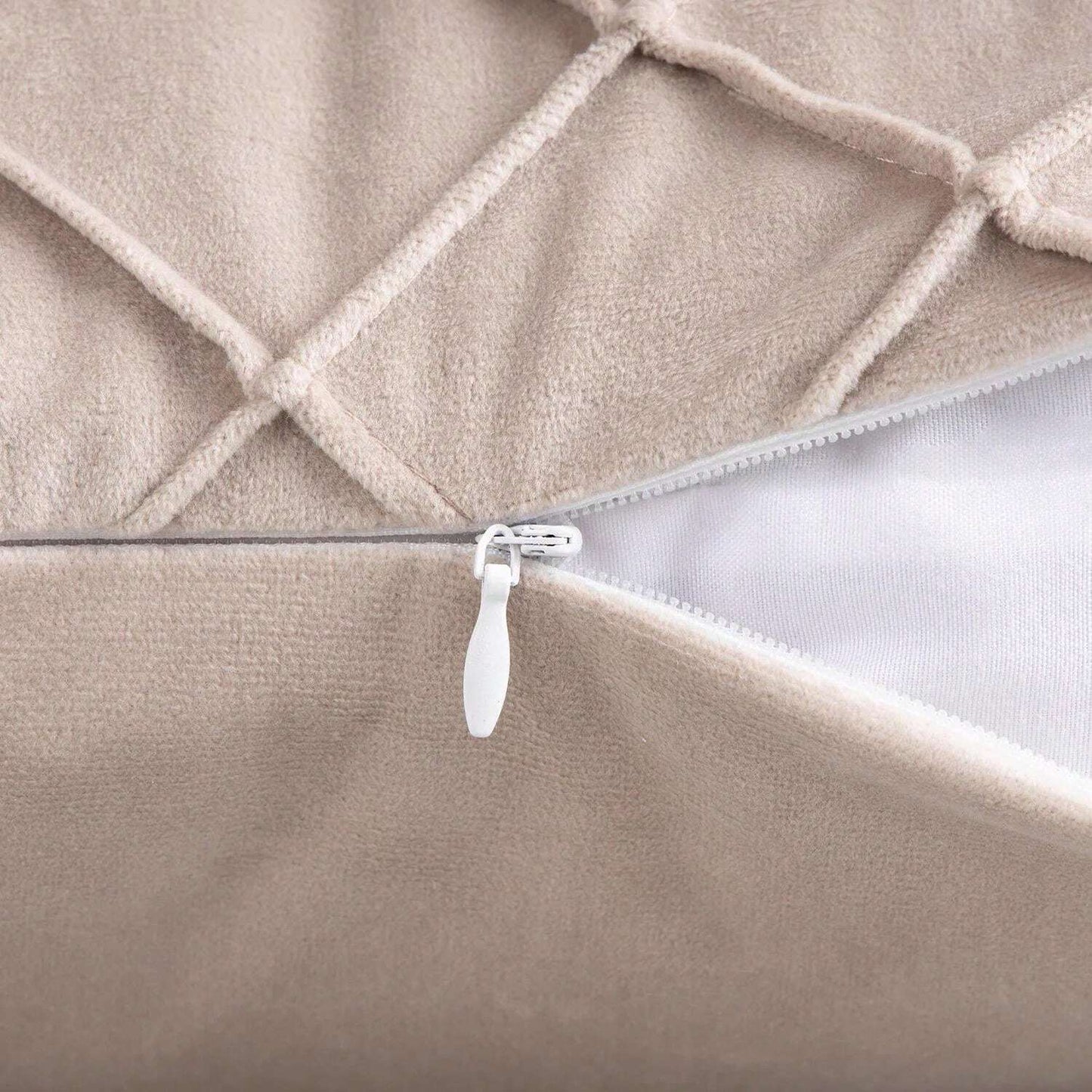 SHEIN غطاء وسادة بدون حشو بلون بيج بنقشة هندسية ناعمة 1 قطعة
