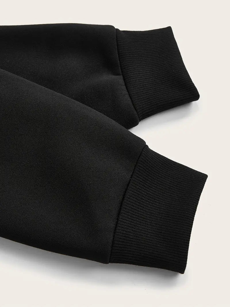 TEMU بلوزة سويت شيرت قطنية مطبوع عليها رسومات فراشات وزهور، بأكمام طويلة وقلنسوة تب نسائي