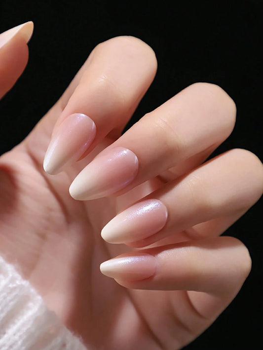 SHEIN أظافر (24 قطعة) على شكل لوزي مدبب قصير