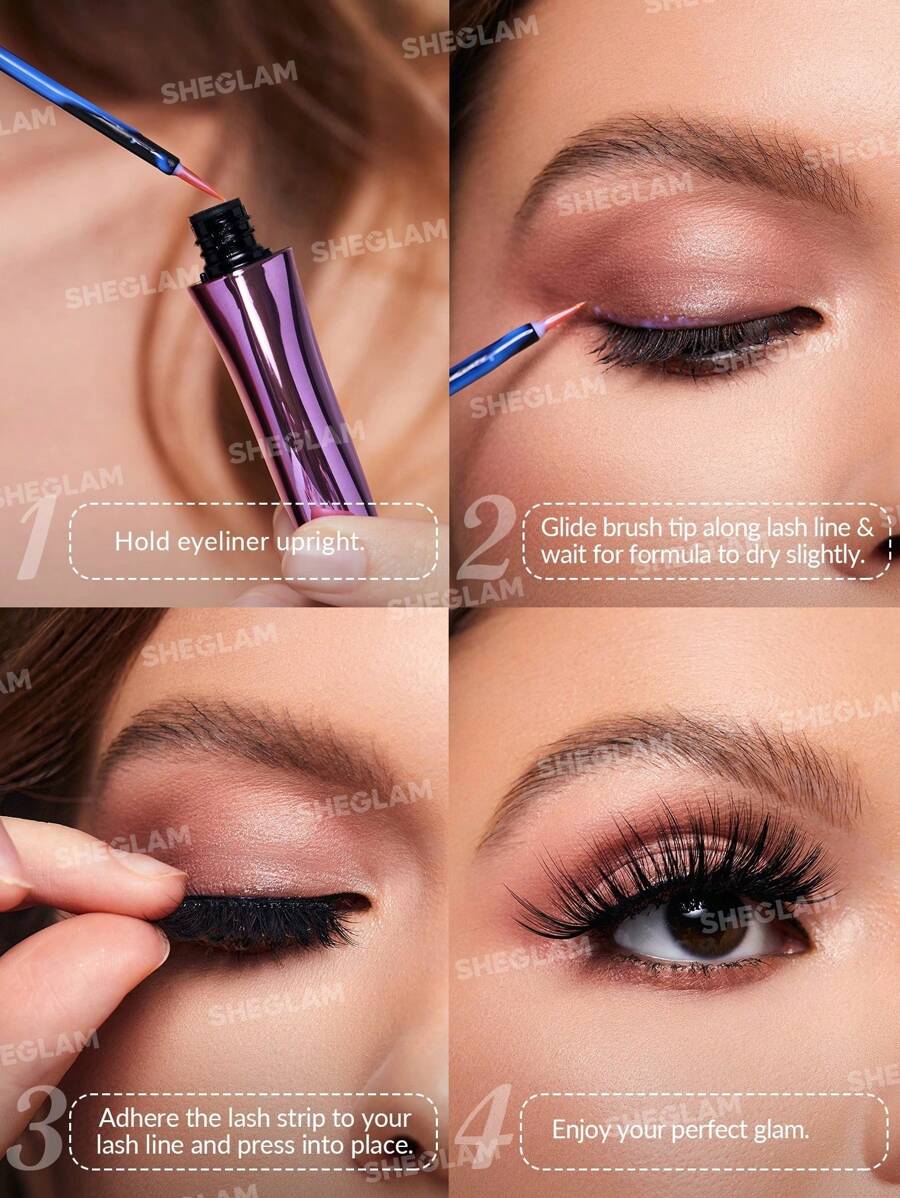 SHEGLAM لاصق رموش بلون شفاف