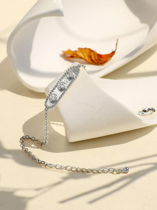 SHEIN Charm-In سوار نسائي أنيق بزخرفة زهرية