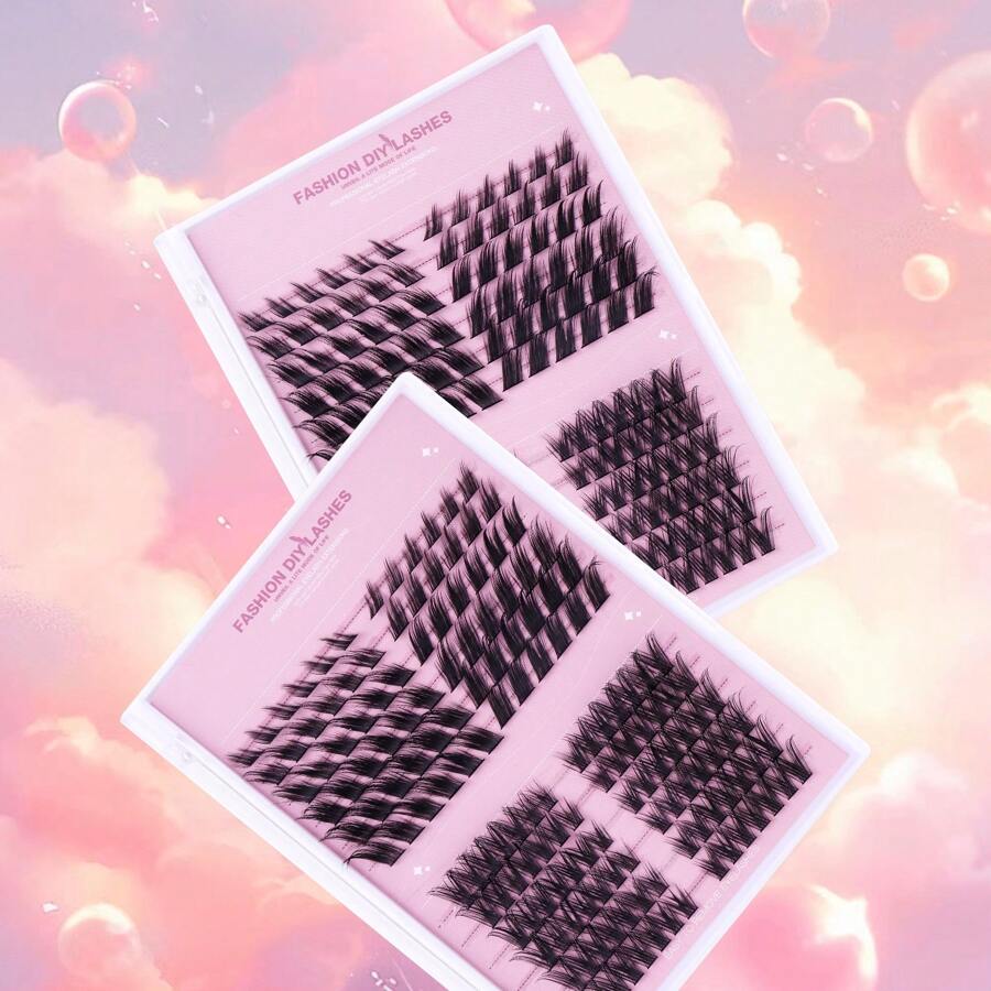 SHEIN CMAYOME رموش 96/156/240 قطعة فردية وعنقودية طبيعية