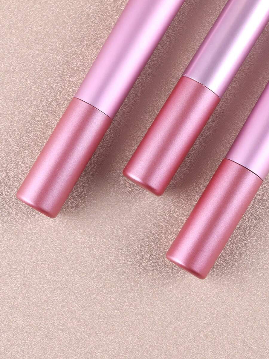 SHEIN مجموعة فرش مكياج باللون الوردي تحتوي على 7 قطع