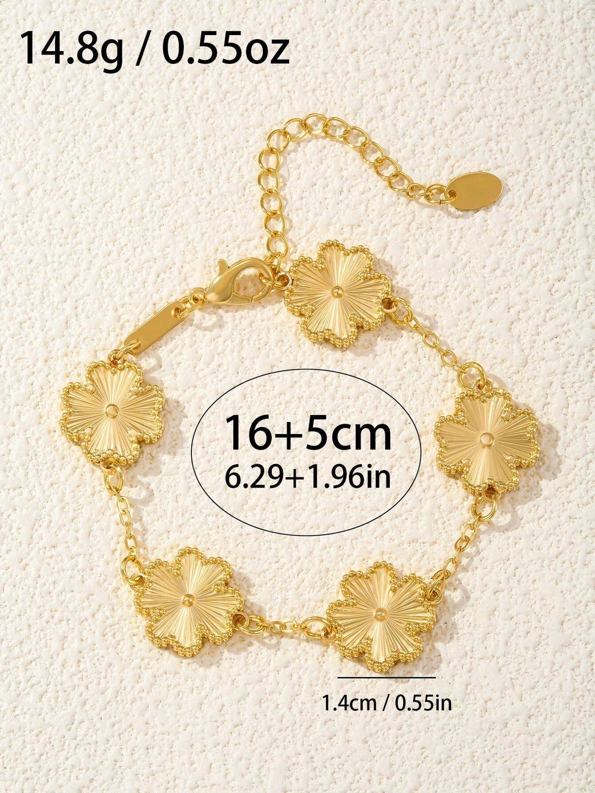 SHEIN سوار ذهبي بتصميم زهرة