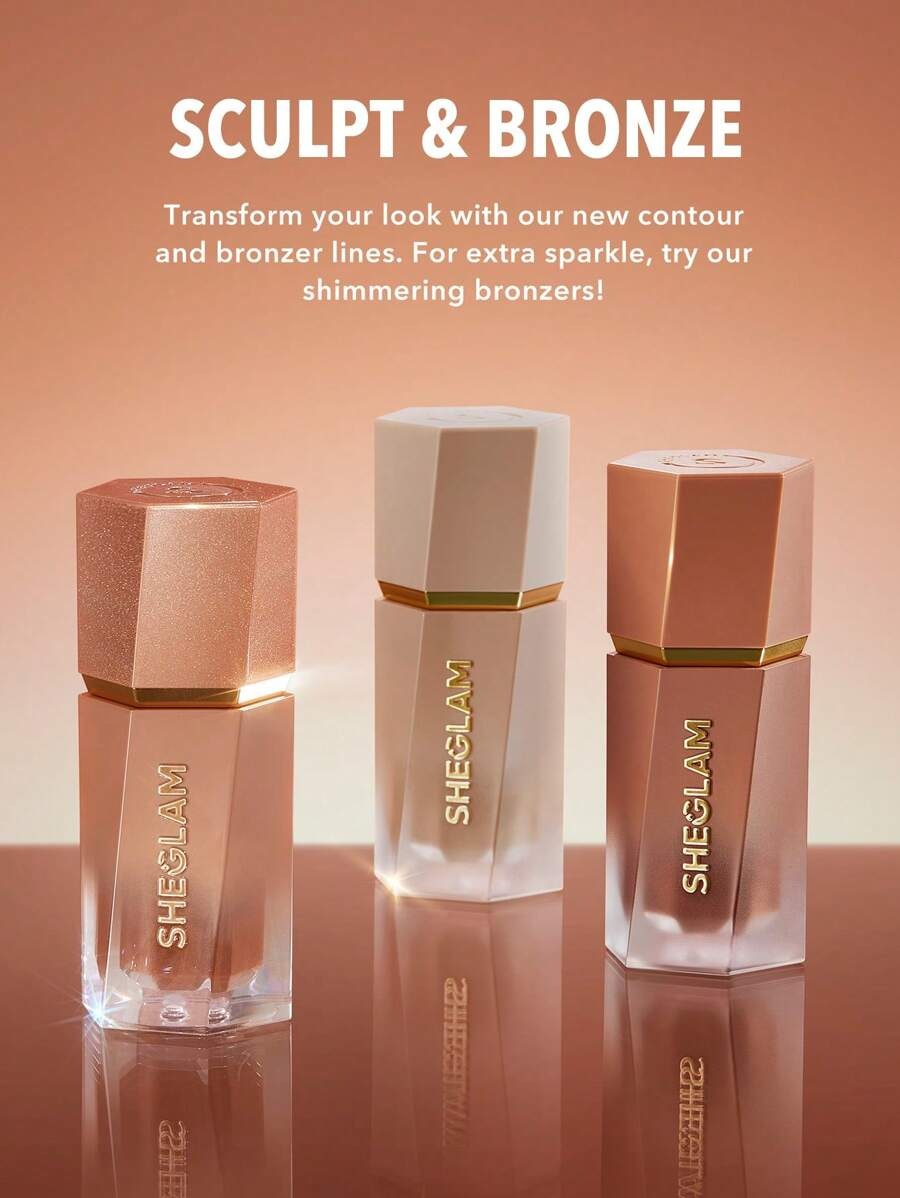 SHEGLAM Sun Beam برونزر السائل بلمعة طبيعية وتحديد يدوم