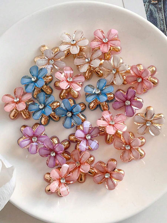 SHEIN مشابك شعر معدنية مزينة