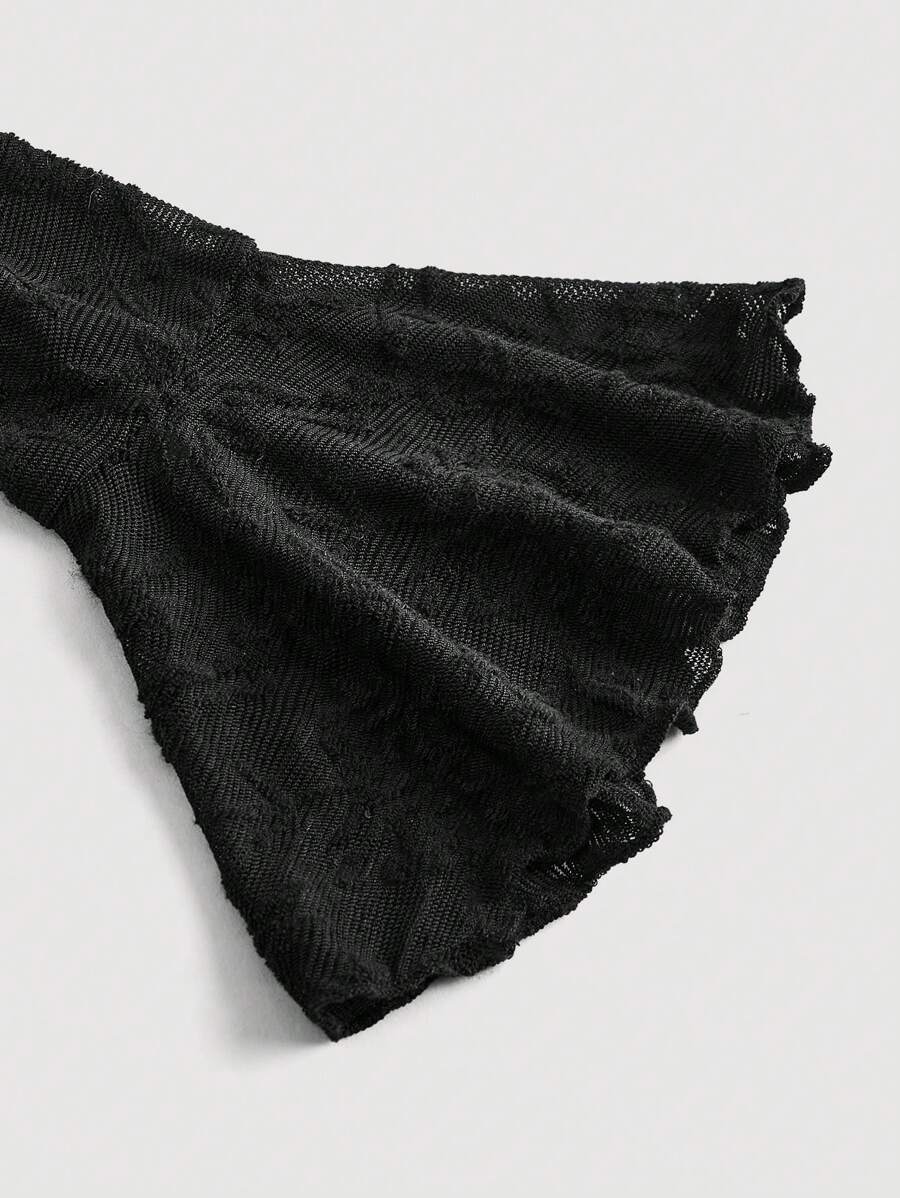 SHEIN MOD فستان سهرة اسود طويل الأكمام