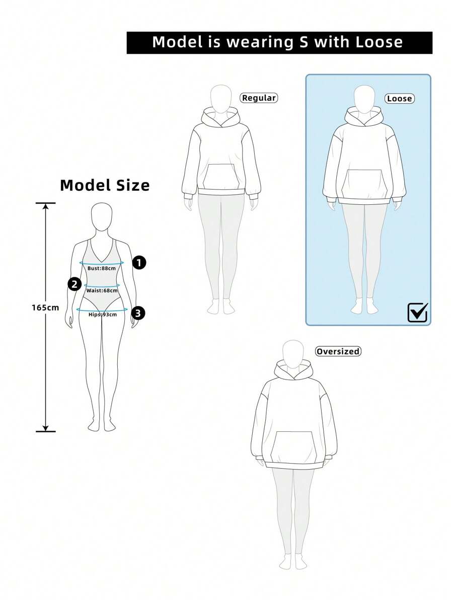 SHEIN EZwear بلوفر نسائي اسود كاجوال