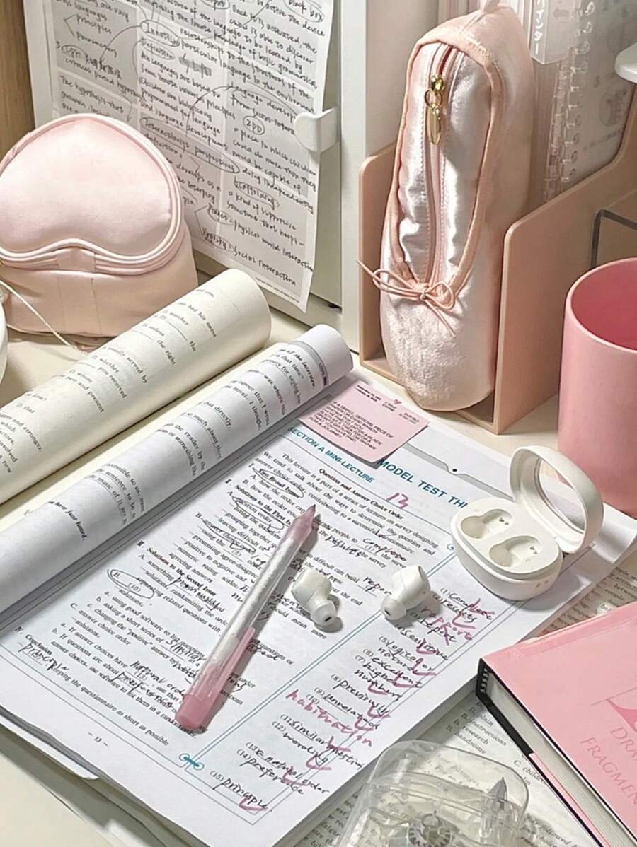 SHEIN حقيبة مستحضرات تجميل كلاسيكية عالية الجودة بتصميم حذاء باليه للسفر والهدايا