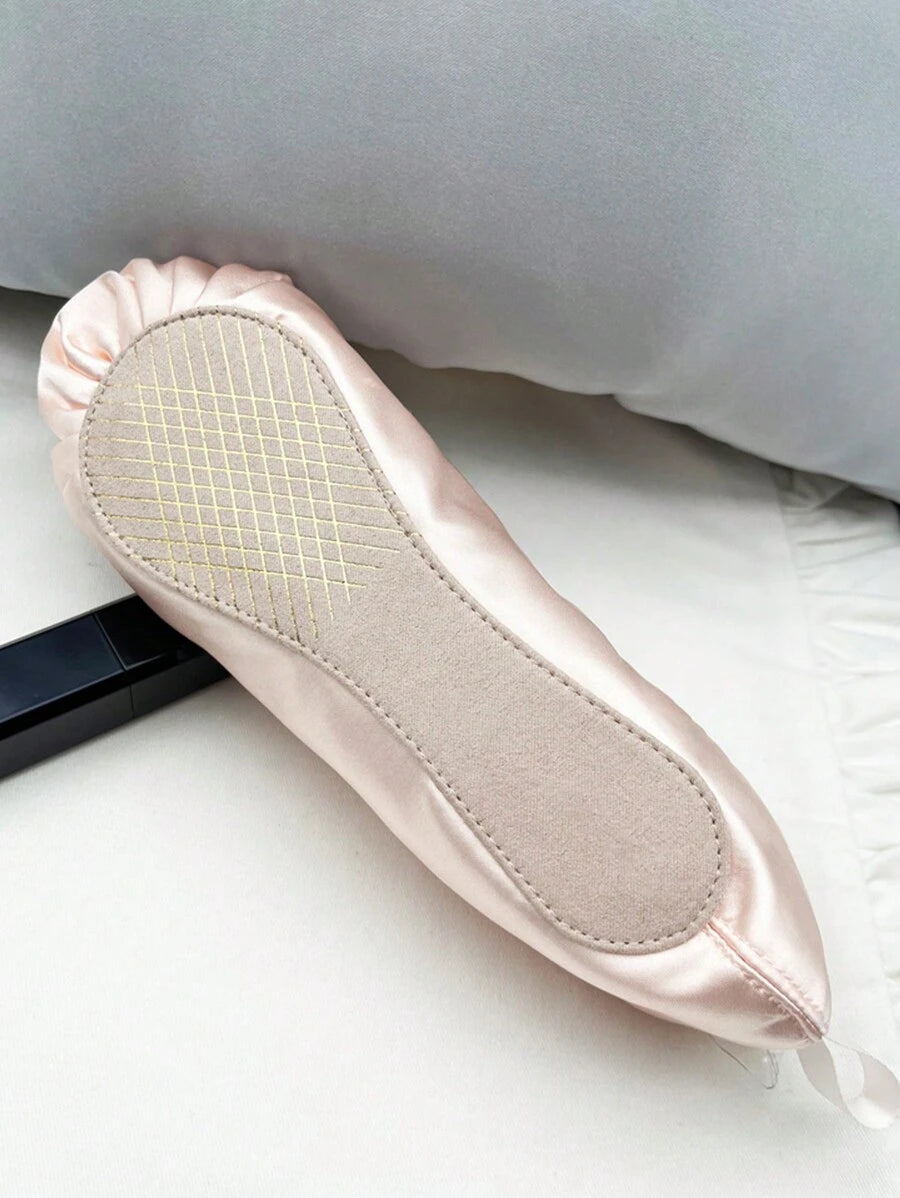 SHEIN حقيبة مستحضرات تجميل كلاسيكية عالية الجودة بتصميم حذاء باليه للسفر والهدايا
