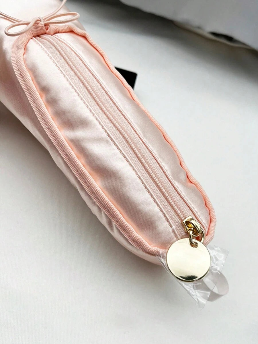 SHEIN حقيبة مستحضرات تجميل كلاسيكية عالية الجودة بتصميم حذاء باليه للسفر والهدايا