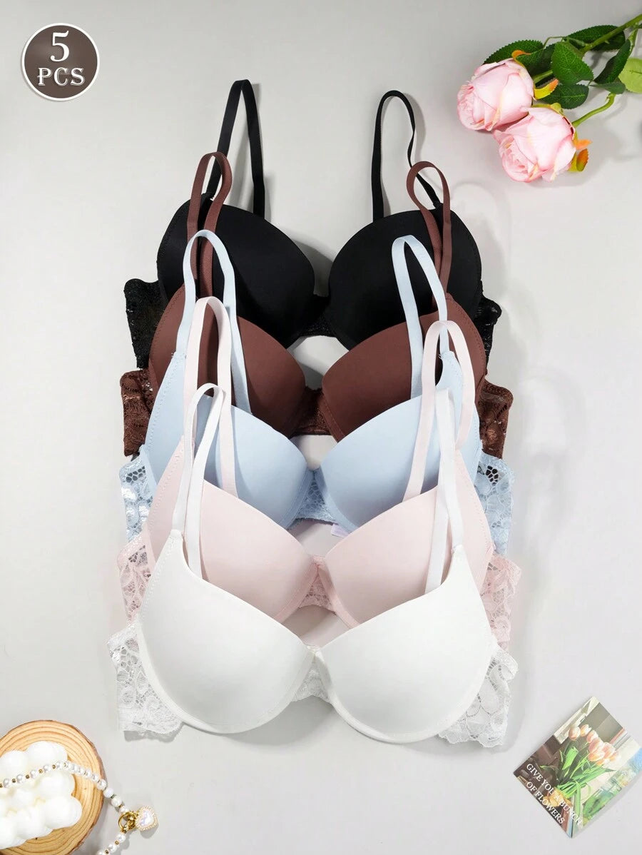 SHEIN صدريات نسائية 5 قطع مبطنة مريحة