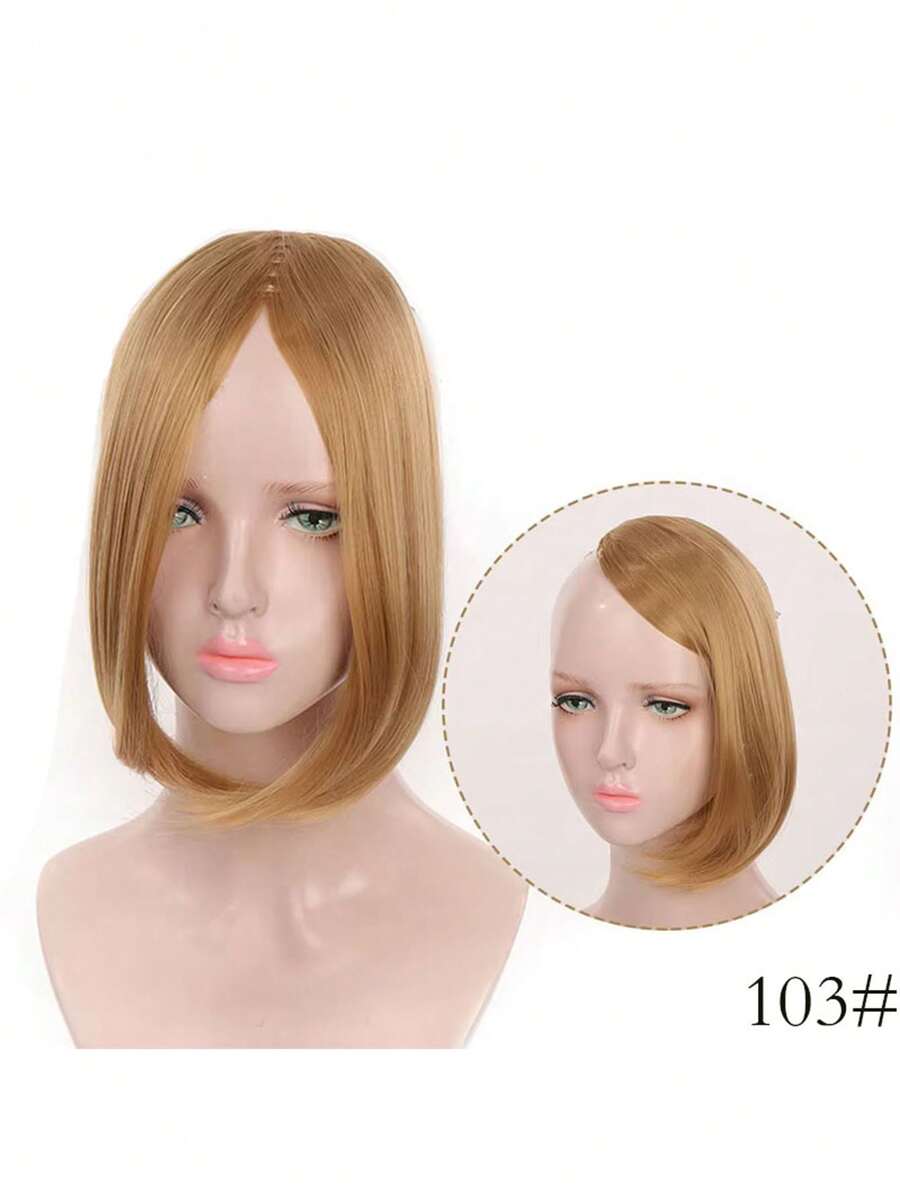 SHEIN باروكة شعر صناعي أسود بطول 12 بوصة