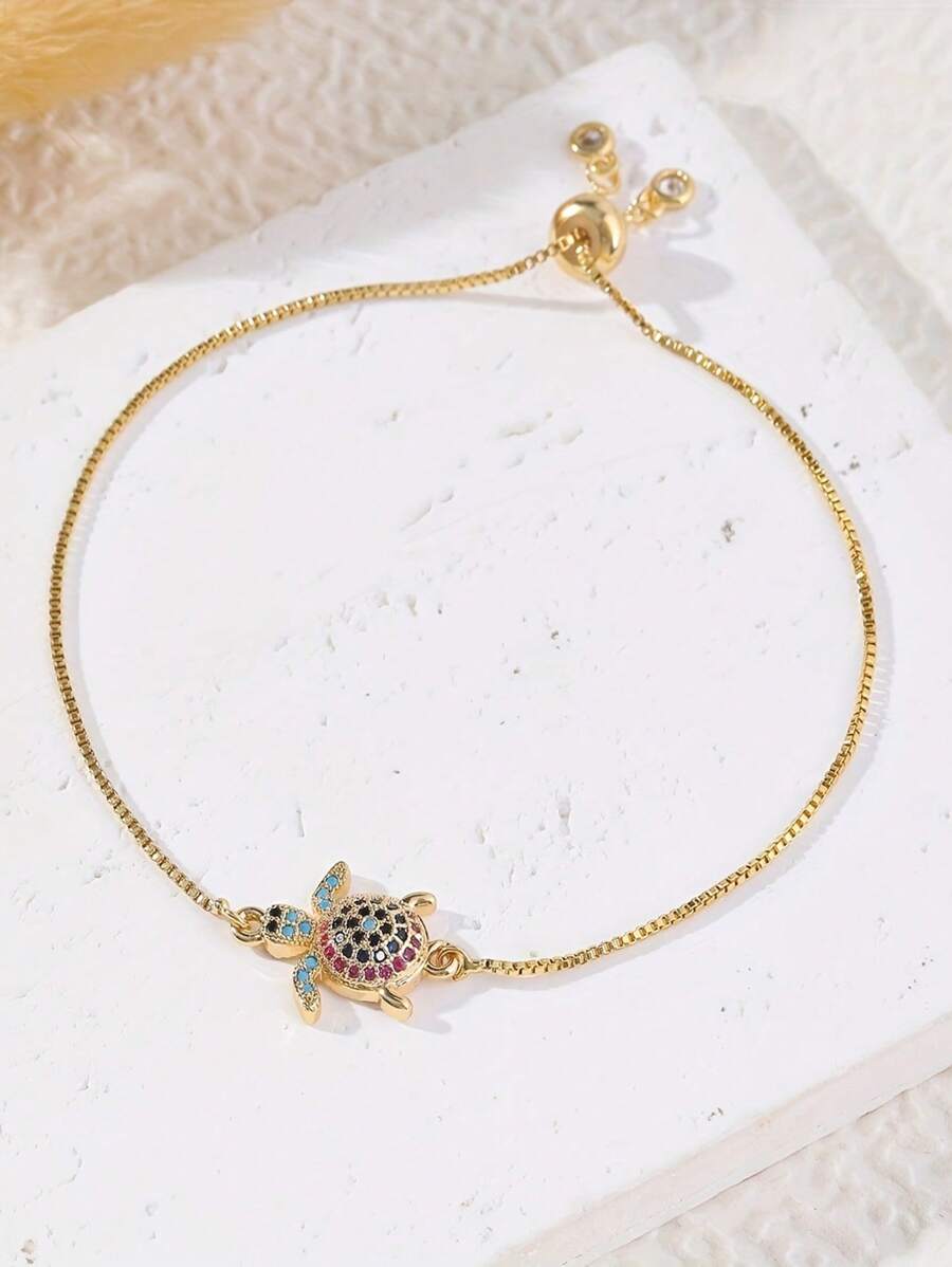 SHEIN سوار قابل للتعديل بسلحفاة بحرية ملونة