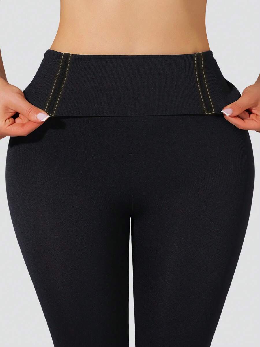 SHEIN بنطال يوغا بخصر عالي للتحكم في البطن