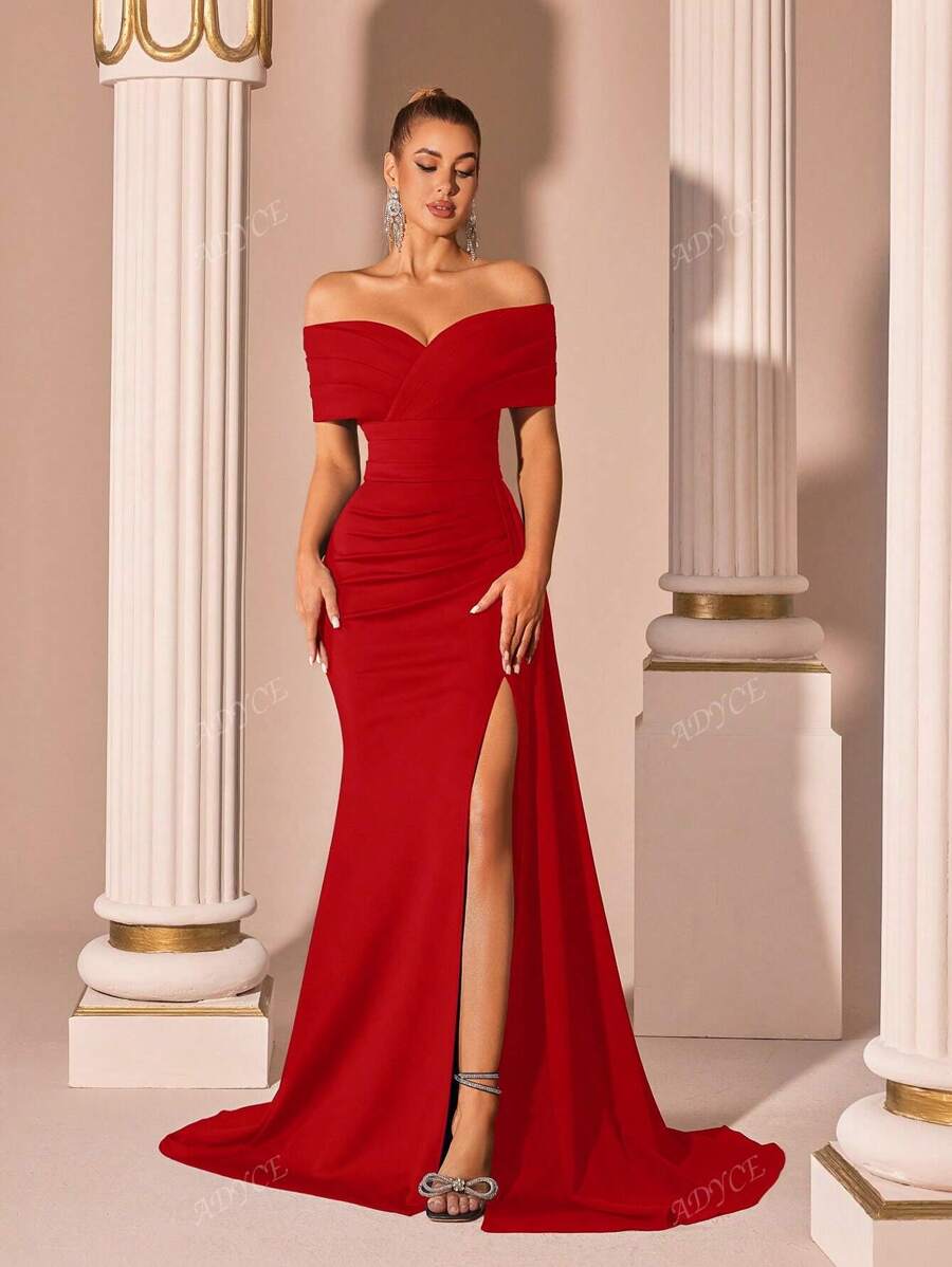 SHEIN ADYCE فستان سهرة أحمر