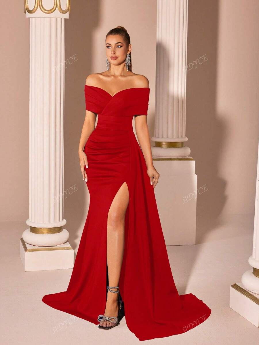SHEIN ADYCE فستان سهرة أحمر