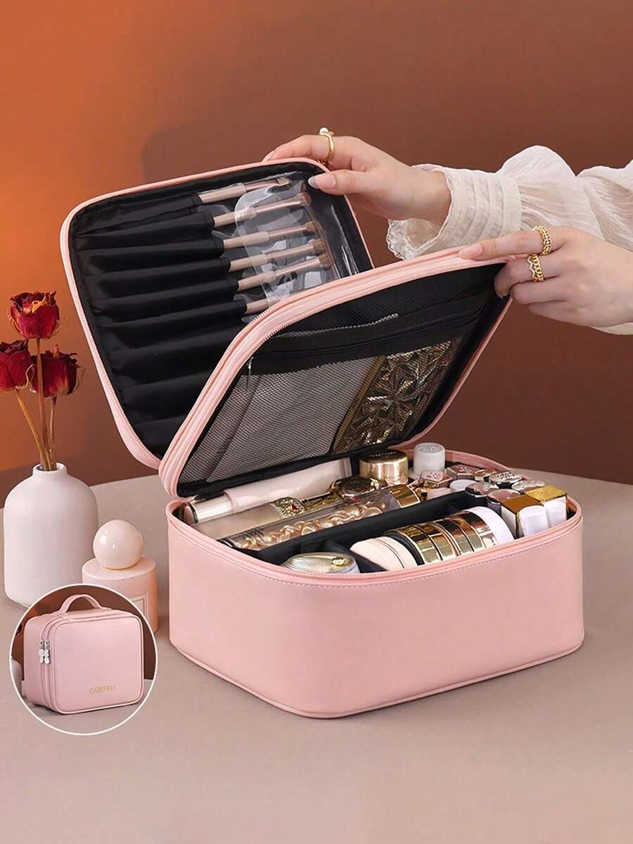 SHEIN حقيبة مستحضرات تجميل كبيرة وعملية