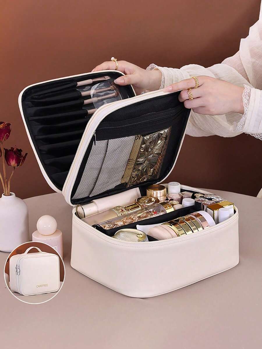 SHEIN حقيبة مستحضرات تجميل كبيرة وعملية