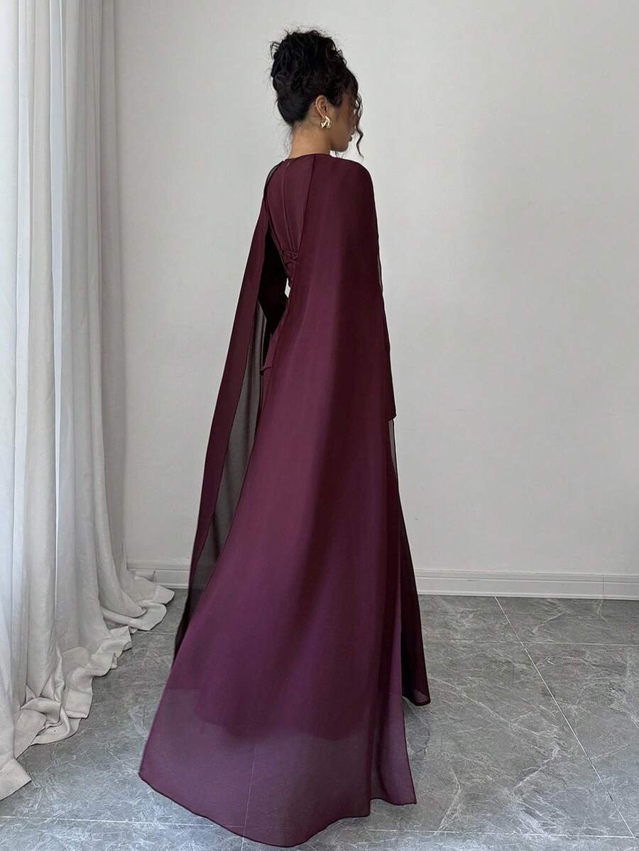 SHEIN Elenzga فستان أنيق بطبقات مع خصر قابل للتعديل