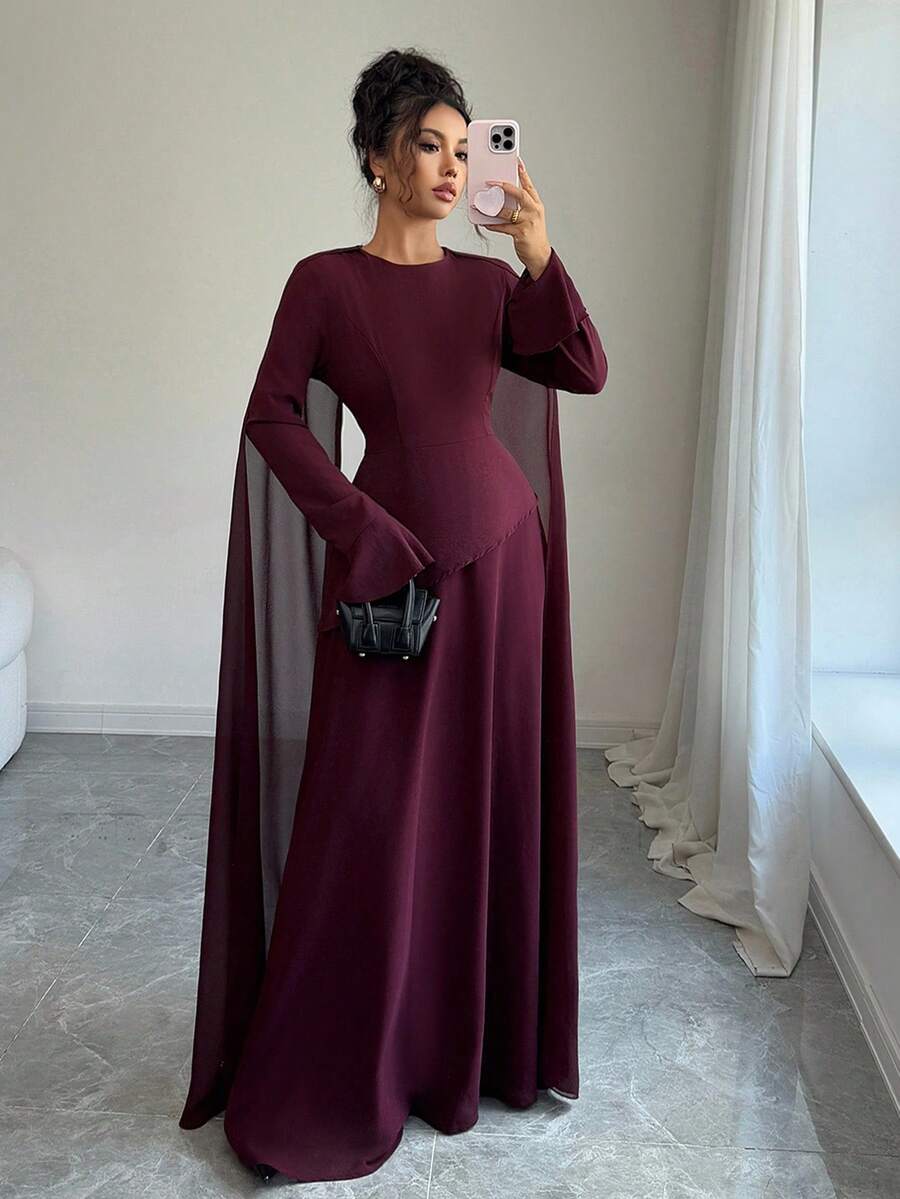 SHEIN Elenzga فستان أنيق بطبقات مع خصر قابل للتعديل
