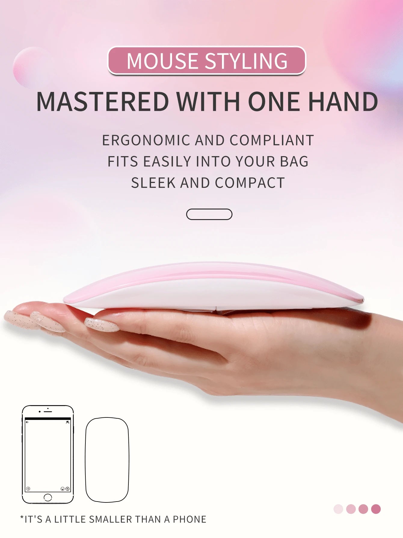 SHEIN XEIJAYI  مصباح لتجفيف جل الأظافر صغير وردي