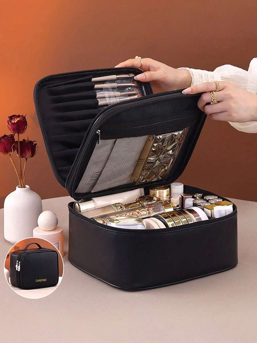 SHEIN حقيبة مستحضرات تجميل كبيرة وعملية