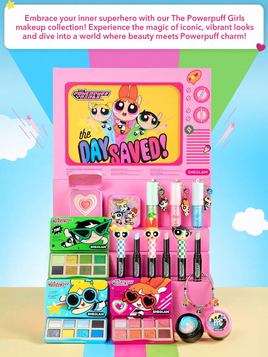 The Powerpuff Girls X SHEGLAM ملمع الشفاه Super Trio-Blossom