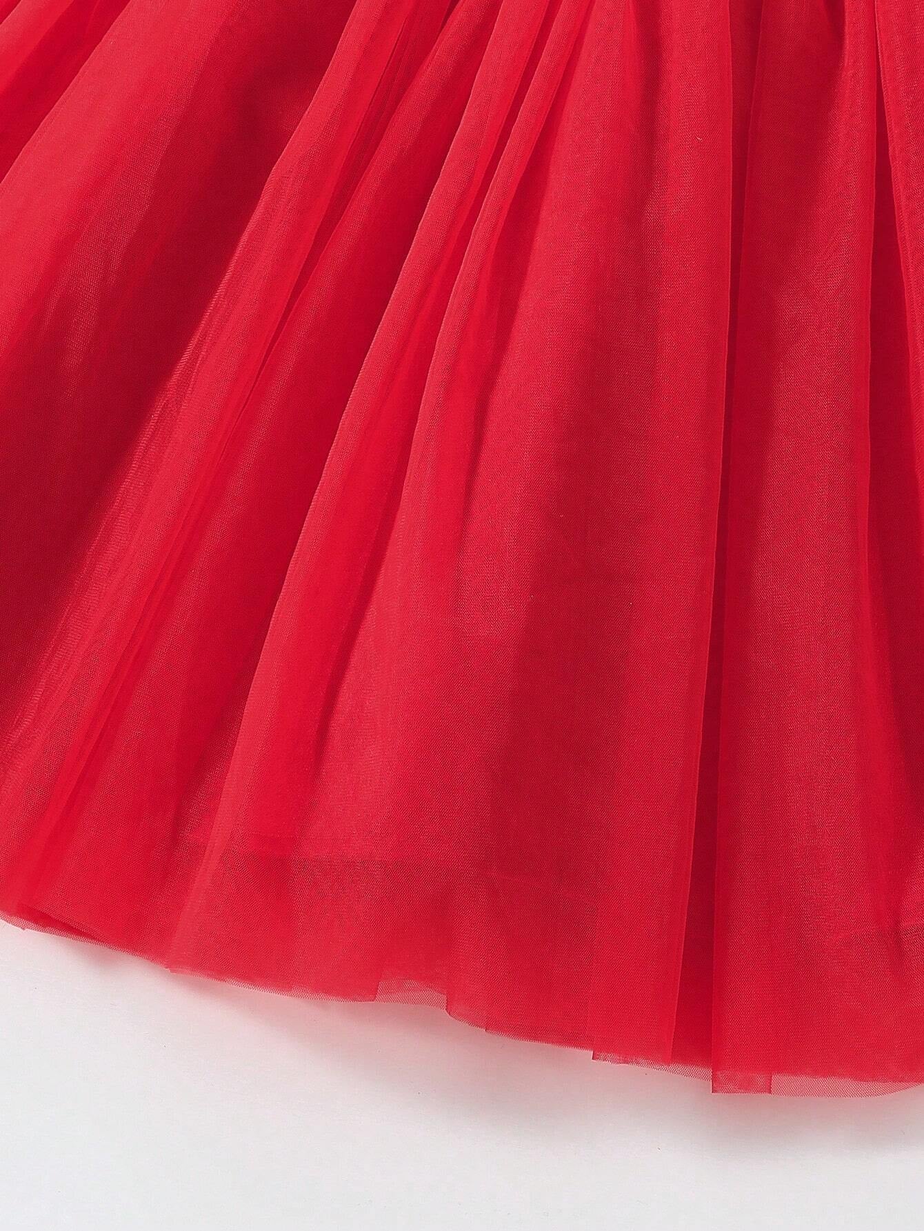 Young Girl Gorgeous Butterfly Bow Decoration Patchwork Lace Tulle Dress