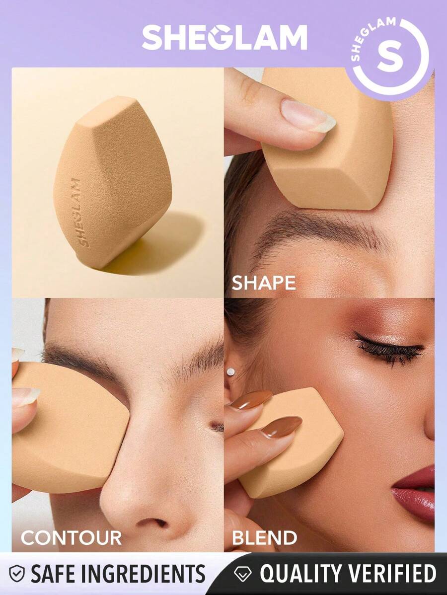 SHEGLAM إسفنجة مكياج متعددة الأوجه ناعمة