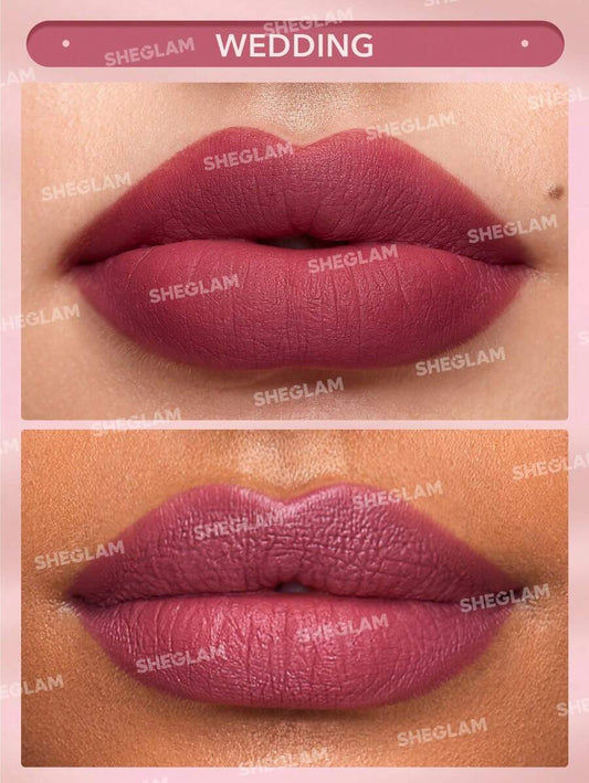 SHEGLAM Allure أحمر شفاه 20 لونًا عالي الصبغة