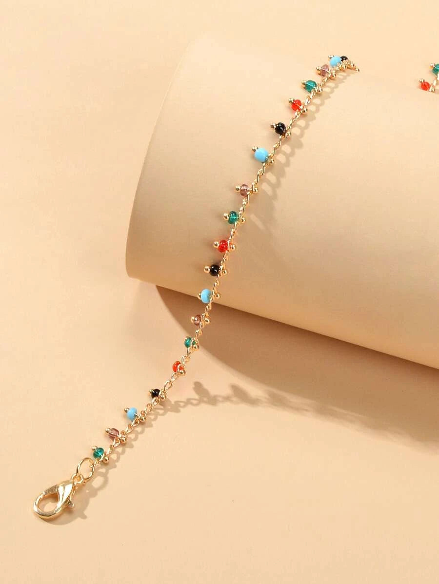 SHEIN خلخال مزين بشرابة كريستال