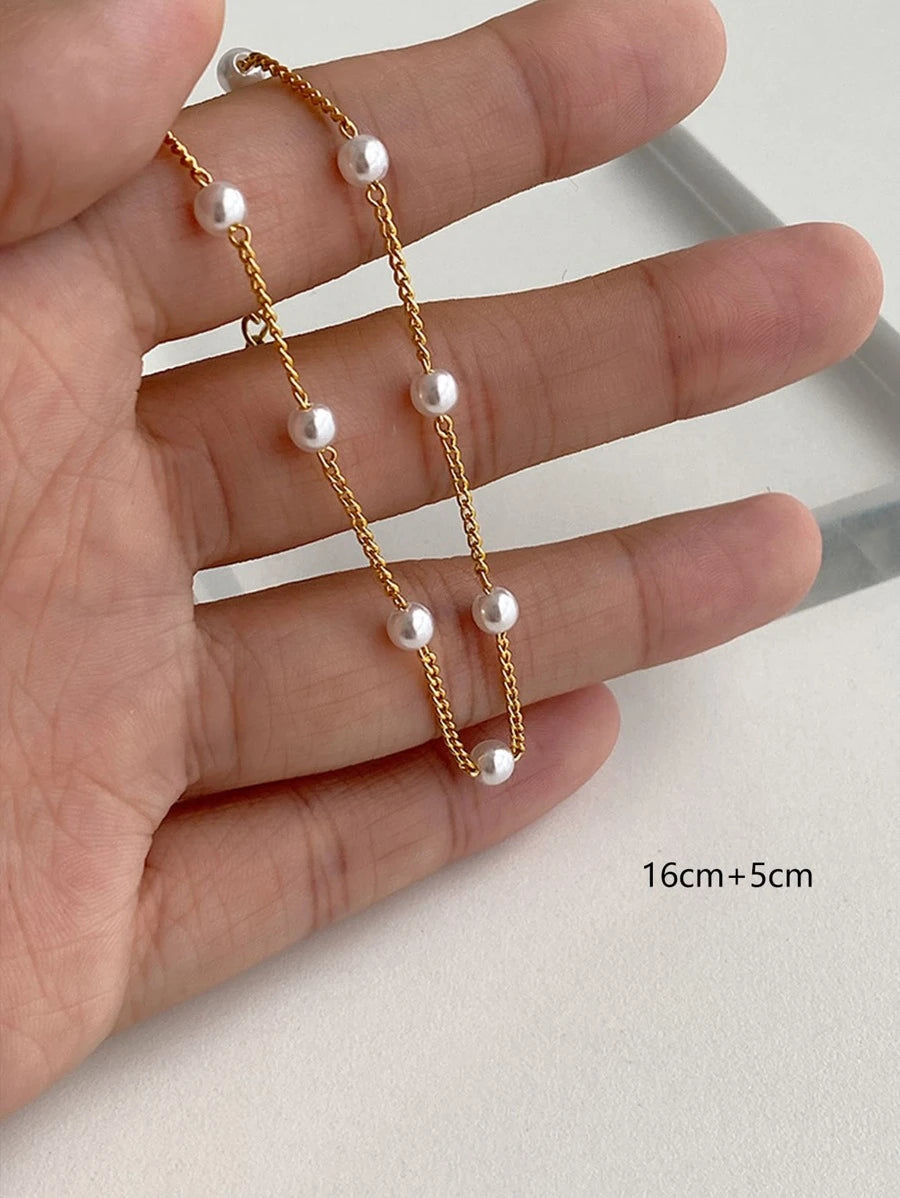 SHEIN سوار من اللؤلؤ رقيق