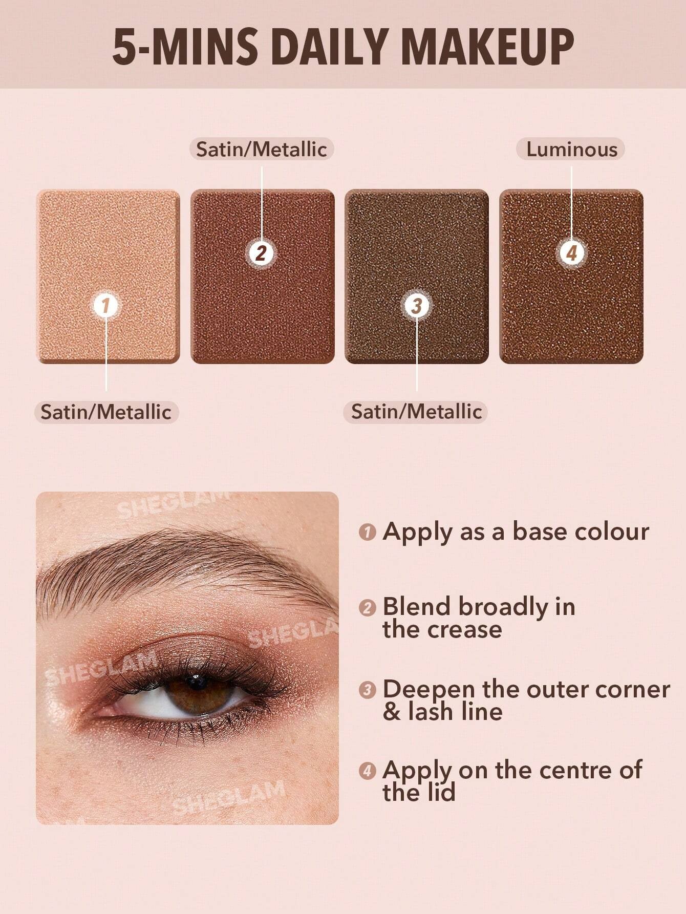 SHEGLAM SHEGLAM Essential Square Eyeshadow Quad-Serendipity