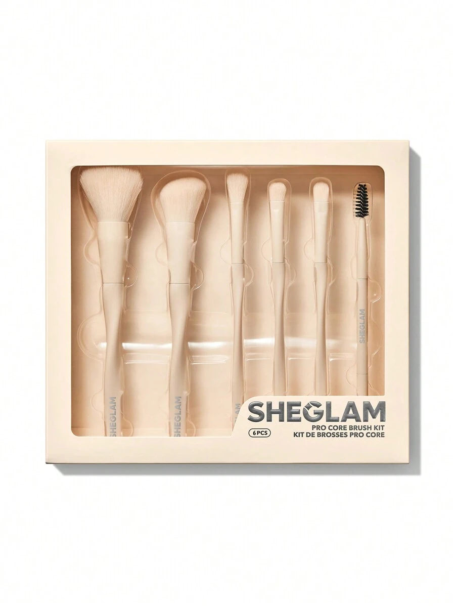 SHEGLAM مجموعة فرش مكياج احترافية 6 قطع ناعمة