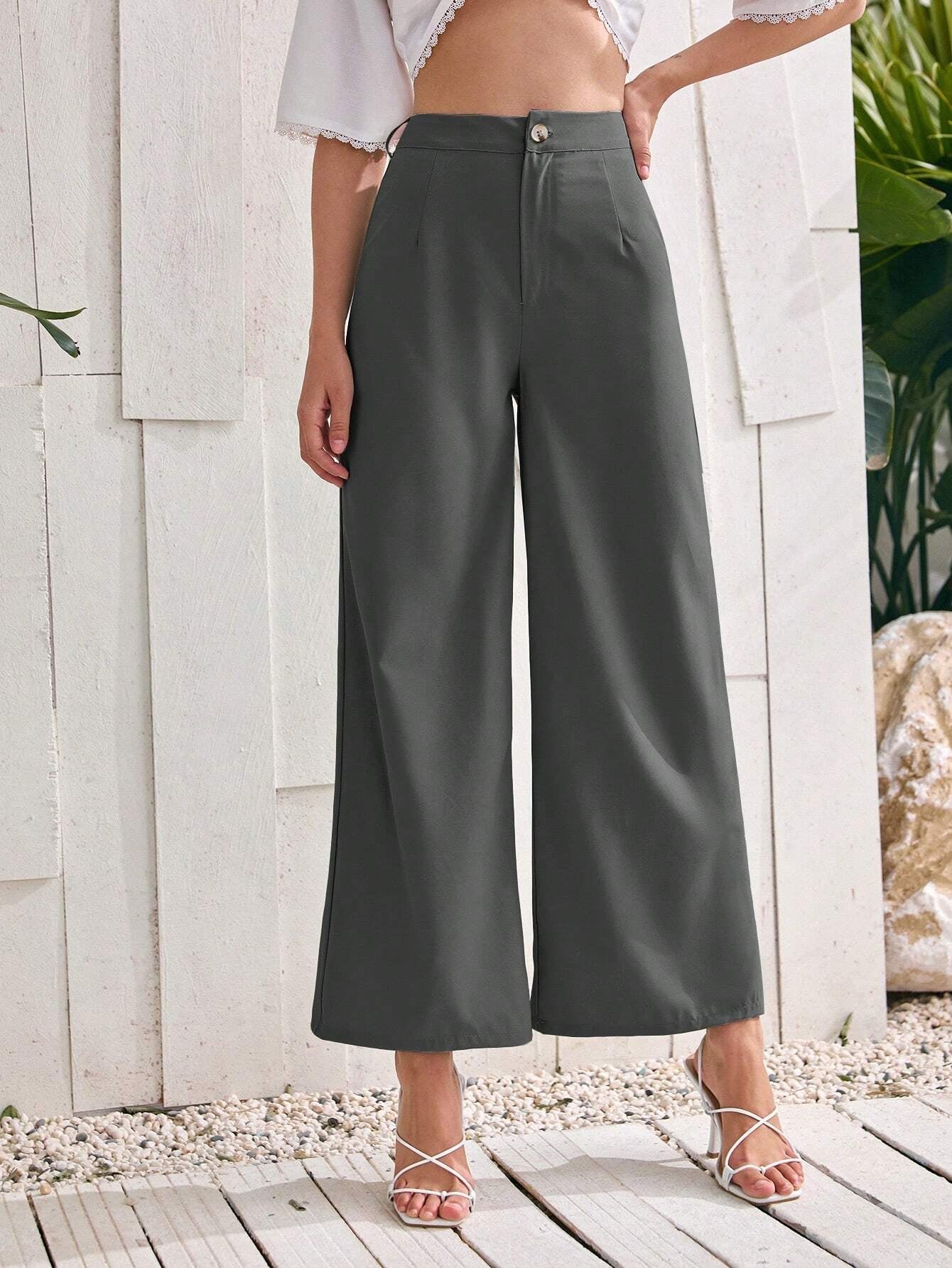 Privé Women'S Solid Color Loose Fit Pants