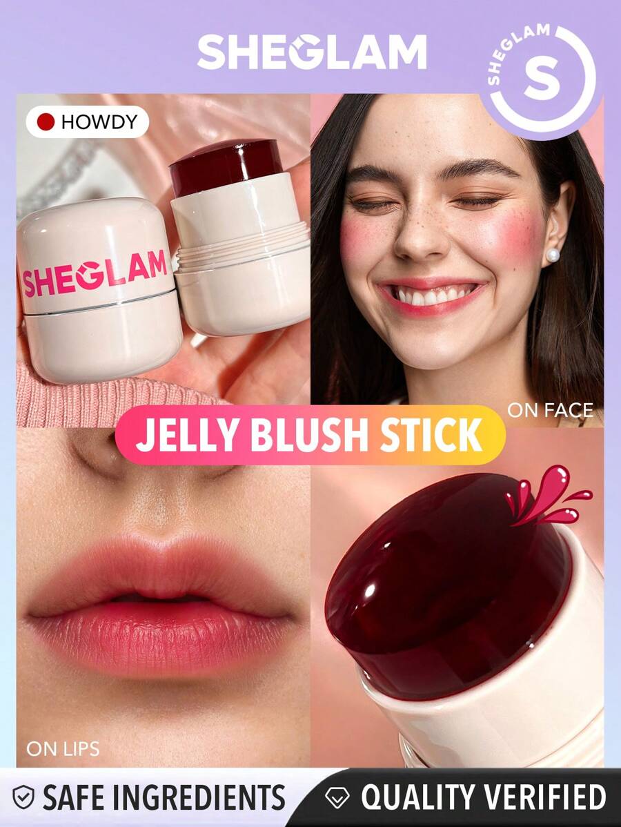 SHEGLAM أحمر خدود مرطب للشفاه وأحمر خدود من Jelly-Howdy