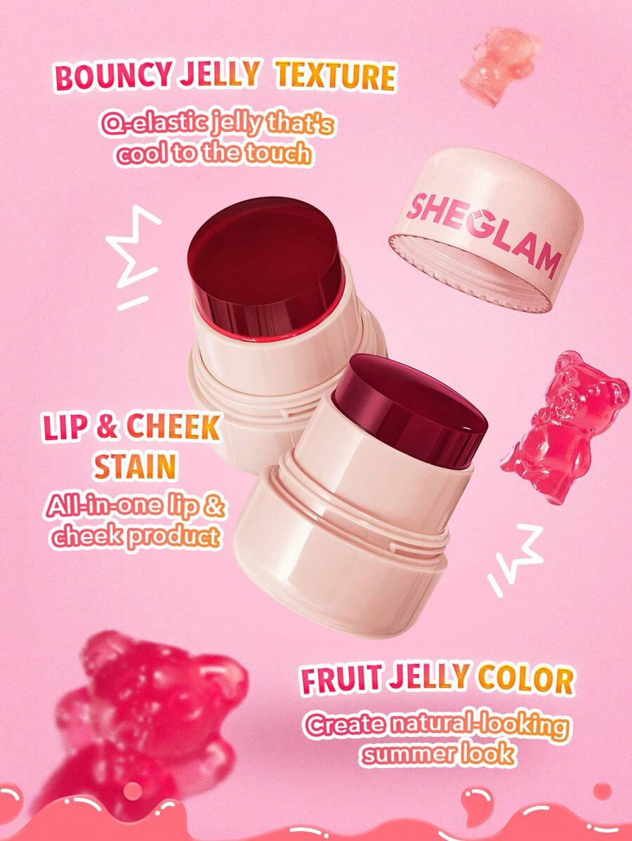 SHEGLAM أحمر خدود مرطب للشفاه وأحمر خدود من Jelly-Howdy