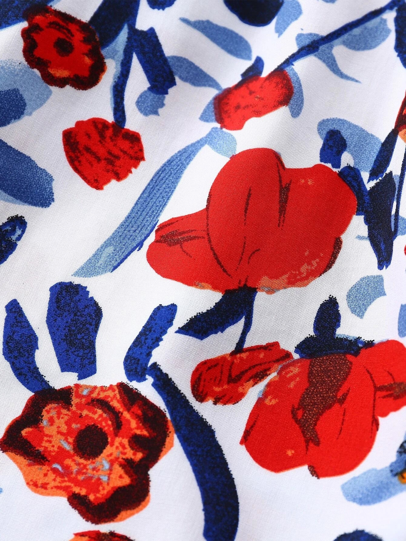 Baby Girl'S Full Print Floral Dress with Ruffled Hem and Headband