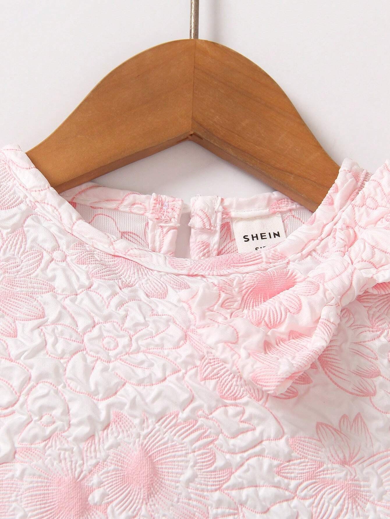 1Pc Baby Girls' Casual Stylish Qipao Style Sleeveless Dress with round Neck, Butterfly Bowknot & Floral Print, Summer