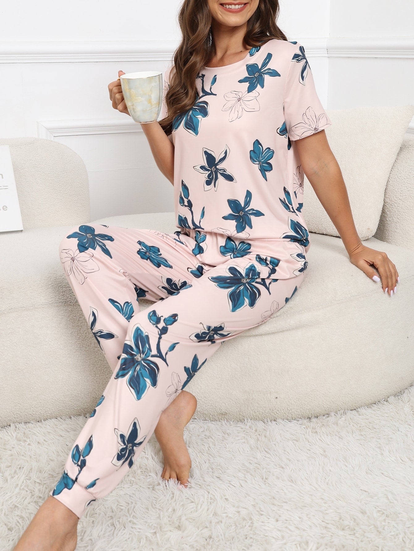 Floral Print PJ Set / Pajama Set